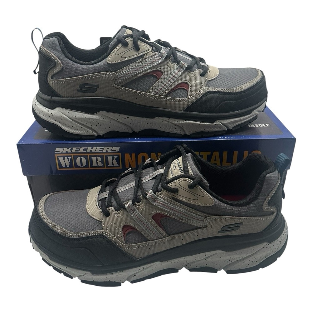 Skechers D'Lux Journey SR Work Shoes Mens Sz 14 Natural Sneakers Carbon Nano-Toe